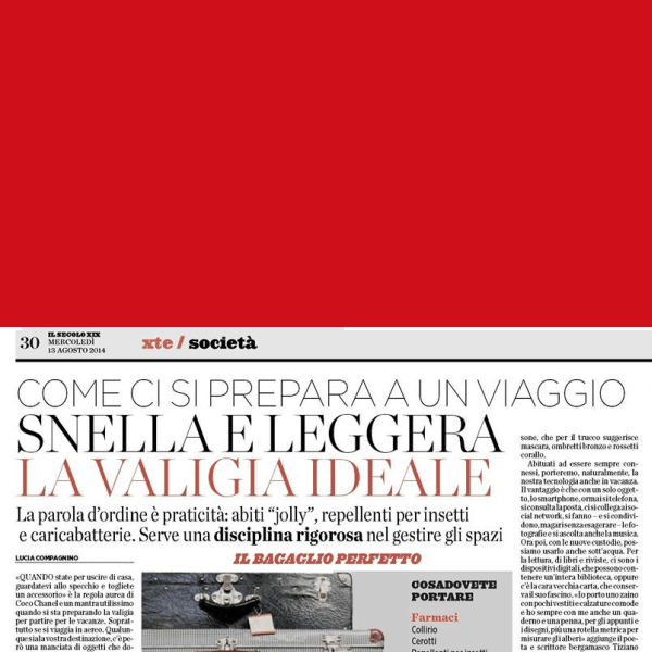 “La valigia ideale” sul Secolo&nbsp;XIX