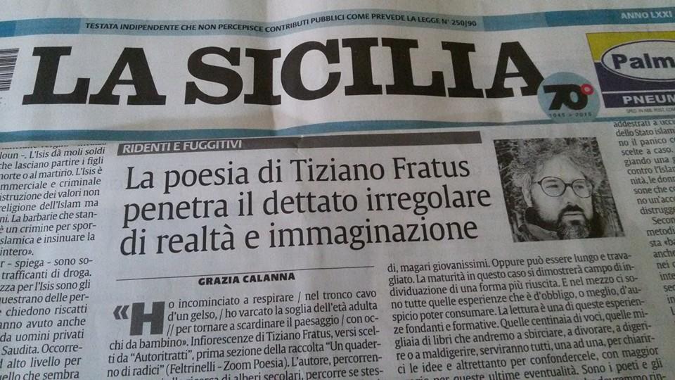 “Un quaderno di radici” oggi sul quotidiano «La Sicilia»