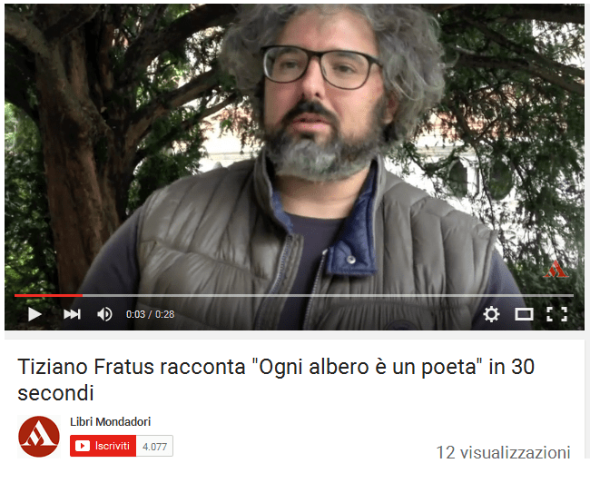 Mondadori: °Ogni albero è un poeta° in 30&nbsp;secondi