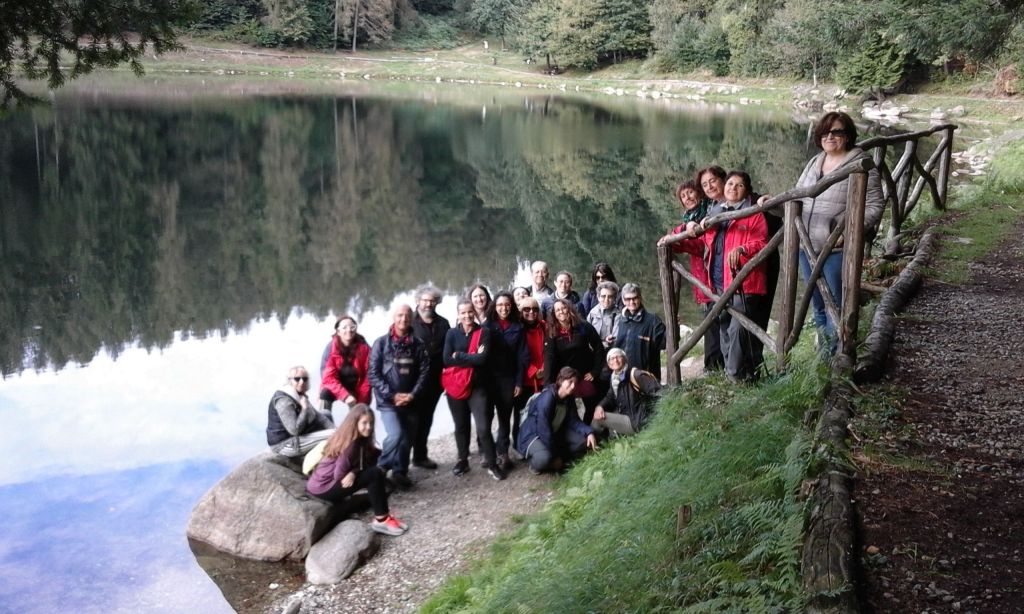 Tre scatti dalla Passeggiata Spirituale di ieri al lago di&nbsp;Meugliano