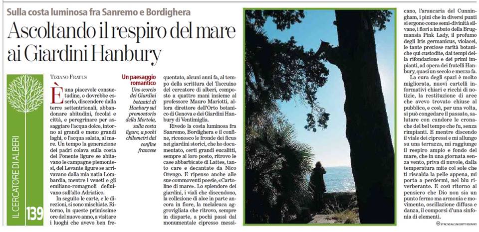 Ascoltando il respiro del mare ai Giardini&nbsp;Hanbury