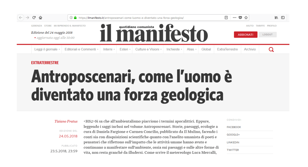 Come l’uomo diventò una forza&nbsp;geologica
