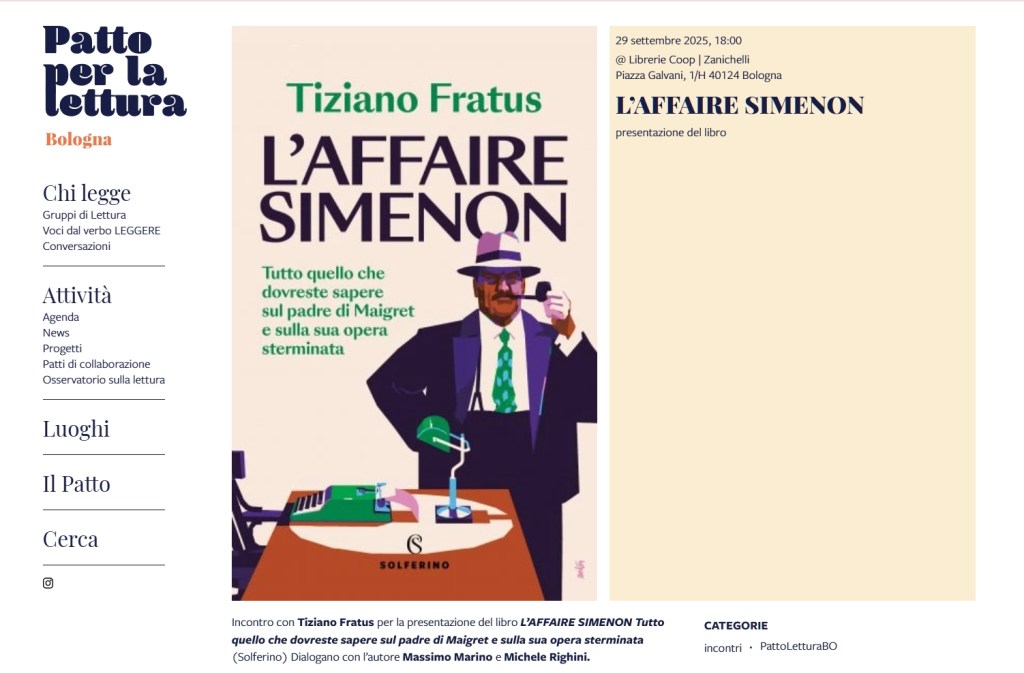 L’Affaire Simenon a&nbsp;Bologna